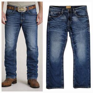 Wrangler 20X Style 42 Vintage Bootcut Jeans Men’s Broken In Western Denim Sz 34